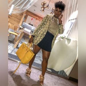 Zara Basic Snake Print Blazer